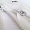 White Molded Plastic Jacket Zipper 28 Inches 5MM Separating